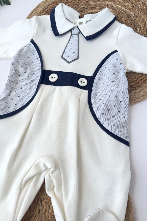 0-9 AY KRAVAT DETAYLI PATİKLİ TULUM