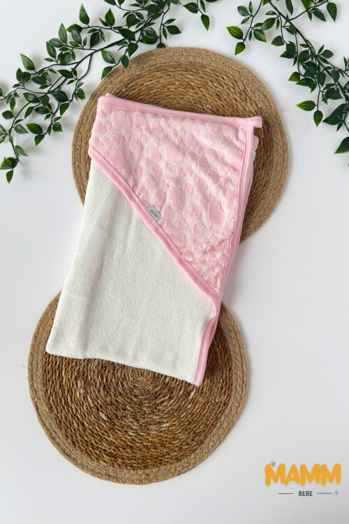 BULUT DETAYLI HAVLU PEMBE