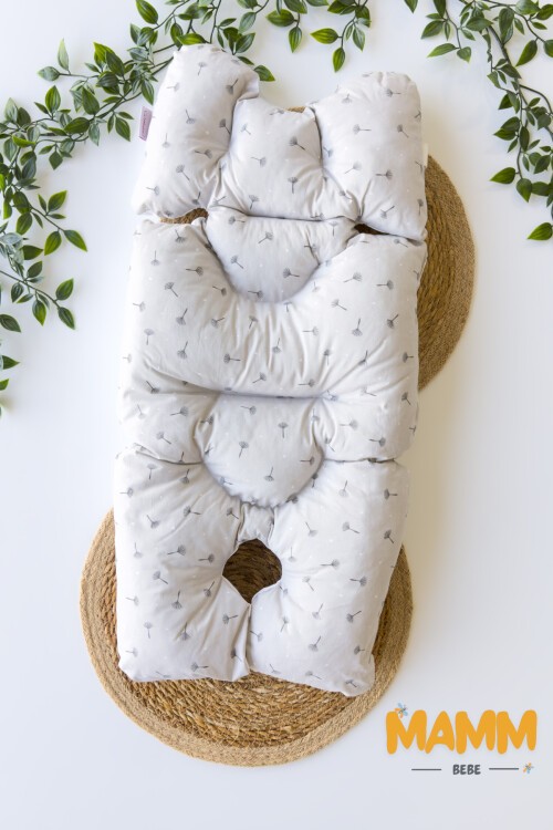 ÇİFT RENK PUSET MİNDERİ GRİ-BEYAZ