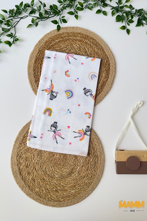 GÖKKUŞAĞI DESENLİ PAZEN BATTANİYE 80*90 CM