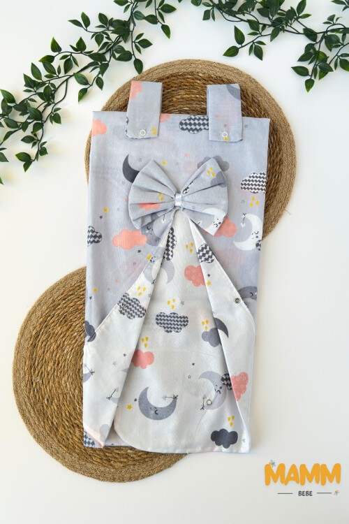 GÖKYÜZÜ DESENLİ PUSET ÖRTÜSÜ GRİ