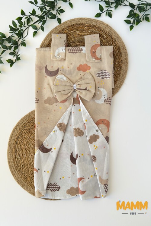 GÖKYÜZÜ DESENLİ PUSET ÖRTÜSÜ KAHVE