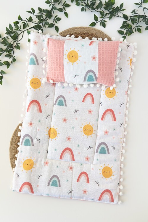 GÜNEŞ GÖKKUŞAĞI DESENLİ ALT AÇMA ÖRTÜSÜ