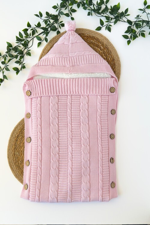 KALIN SAÇ ÖRGÜ WELSOFT KUNDAK PEMBE