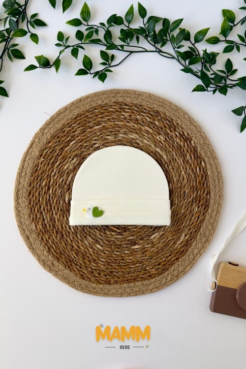 KUŞ KABARTMALI BEBEK BERESİ BEYAZ