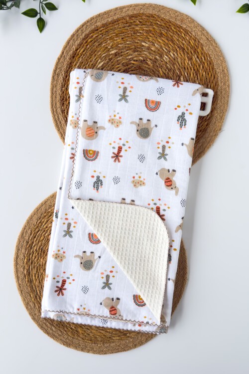 PİKELİ MÜSLİN BEBEK BATTANİYE KAKTÜS 100*100 CM