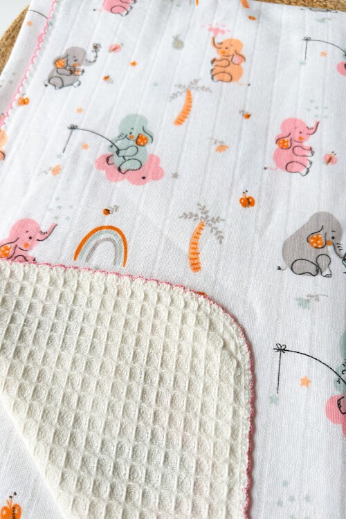 PİKELİ MÜSLİN BEBEK BATTANİYE PALMİYE 100*100 CM