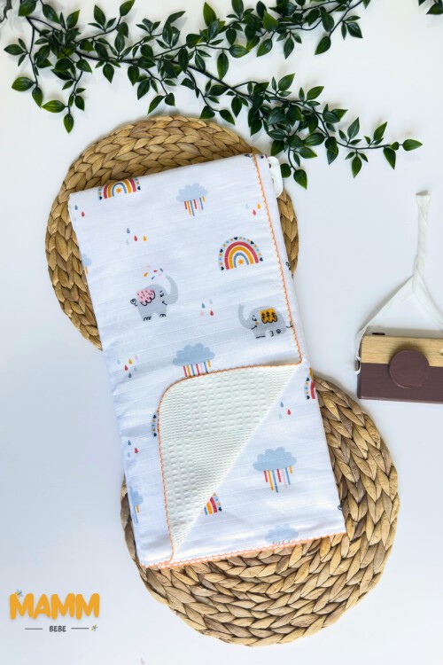 PİKELİ MÜSLİN BEBEK BATTANİYE FİL 100*100 CM