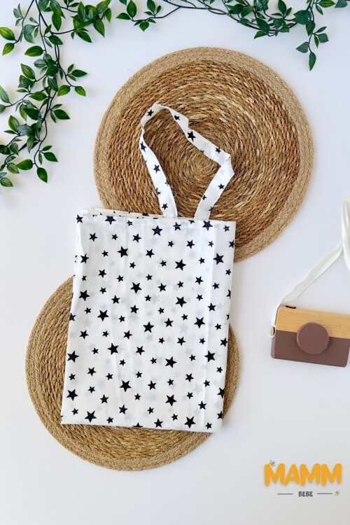 SİYAH YILDIZ DESENLİ EMZİRME ÖNLÜĞÜ