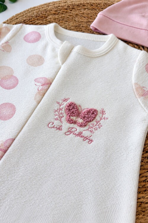 0-6 AY CUTE BUTTERFLY FERMUARLI MANŞETLİ TULUM BUBB