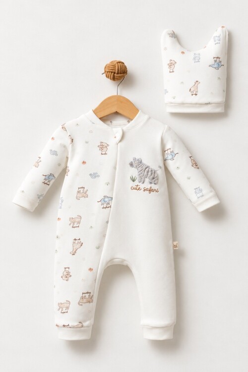 0-6 AY CUTE SAFARİ FERMUARLI MANŞETLİ TULUM BUBB