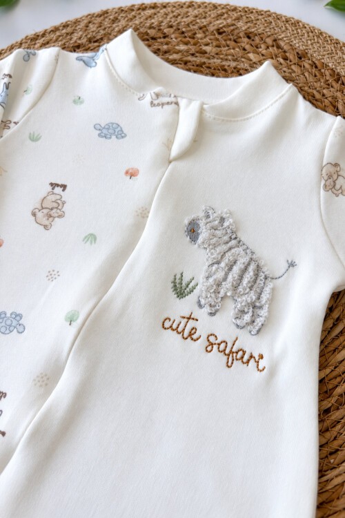 0-6 AY CUTE SAFARİ FERMUARLI MANŞETLİ TULUM BUBB