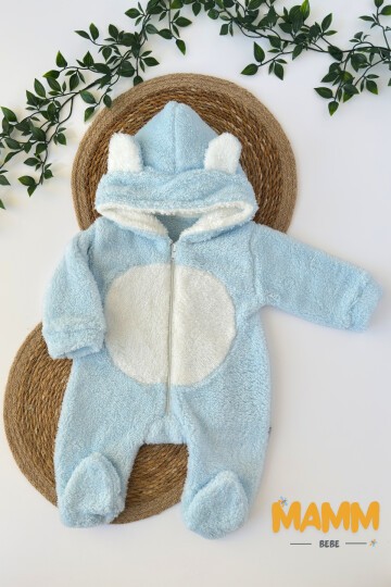 0-12 AY KAPŞONLU KULAKLI WELSOFT TULUM MAVİ