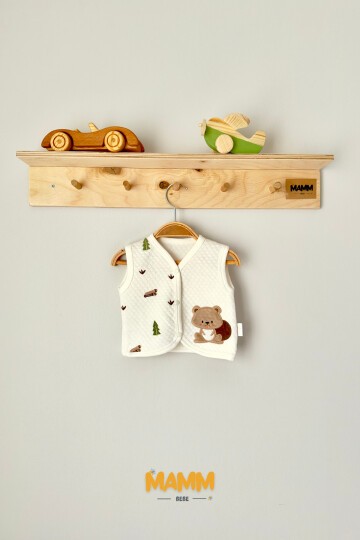 0-12 AY SİNCAPLI YELEK  BEYAZ