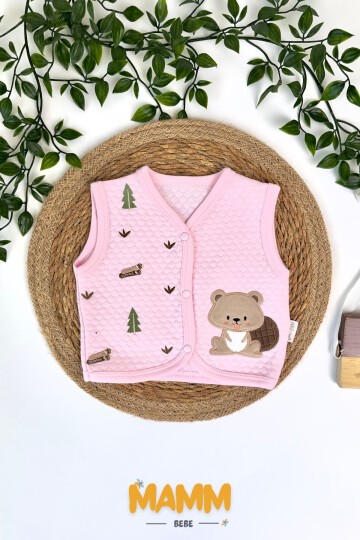 0-12 AY SİNCAPLI YELEK PEMBE