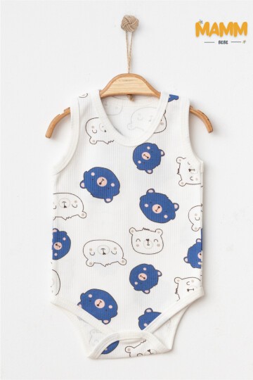 0-3-6-9 AY AYICIK KAFASI DESENLİ ZIBIN MAVİ