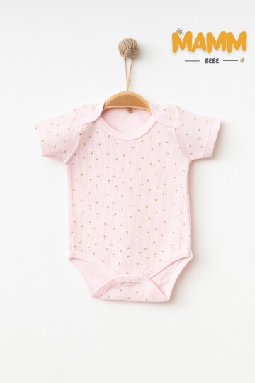 0-3-6-9 AY ÇİÇEK DESENLİ KOLLU ZIBIN PEMBE