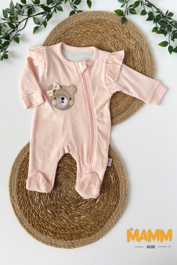 0-3 AY DESENLİ FERMUARLI PATİKLİ TULUM