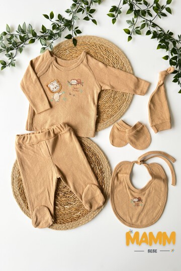 0-3 AY JUNGLE 5Lİ YENİ DOĞAN TAKIMI KAHVE