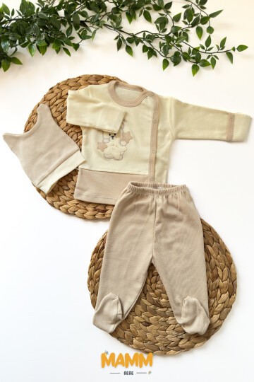 0-3 AY YILDIZLI AYI NAKIŞ ÜÇLÜ TAKIM