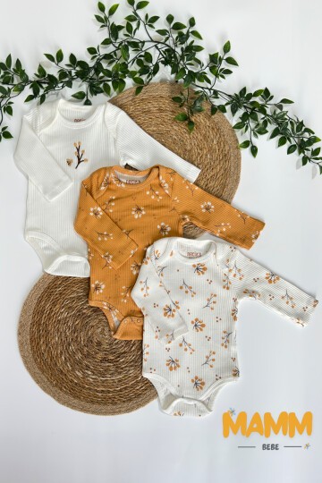 0-6 AY 3LÜ ÇİÇEKLİ ZIBIN SET