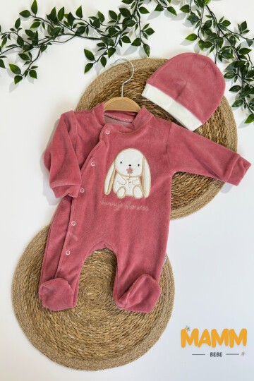 0-6 AY TAVŞANLI KADİFE PATİKLİ TULUM