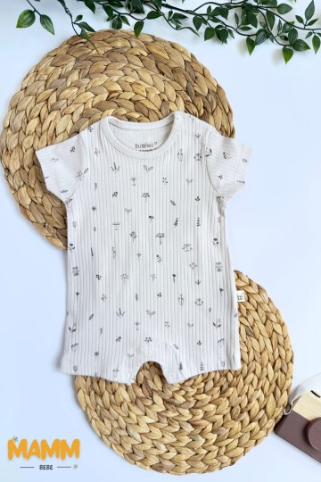 0-6 AY YAPRAK DESENLİ TULUM EKRU