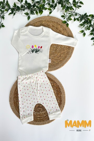 0-9 AY 2Lİ YENİ LALE DESENLİ KOLLU TAKIM