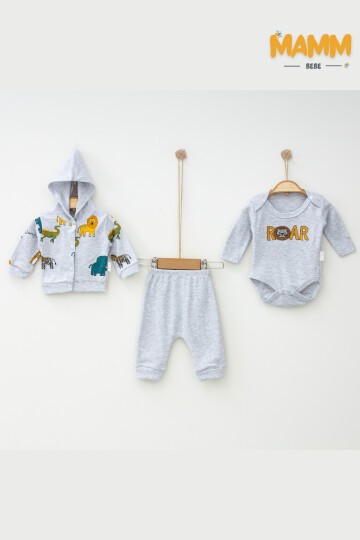 0-9 AY 3LÜ SAFARİ DESENLİ TAKIM