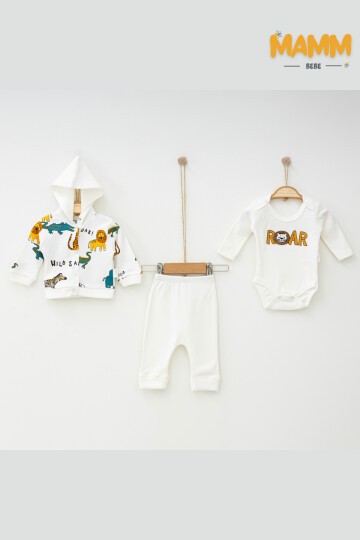 0-9 AY 3LÜ SAFARİ DESENLİ TAKIM