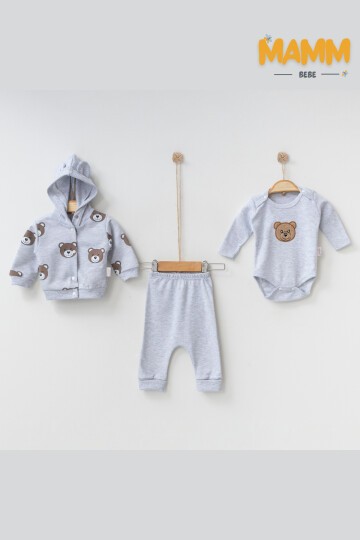 0-9 AY 3LÜ AYICIK DESENLİ TAKIM