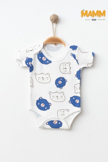 0-3-6-9 AY AYICIK KAFASI DESENLİ KOLLU ZIBIN MAVİ