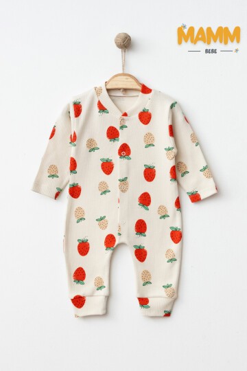 1-3-6 AY ÇİLEK DESENLİ MANŞETLİ TULUM