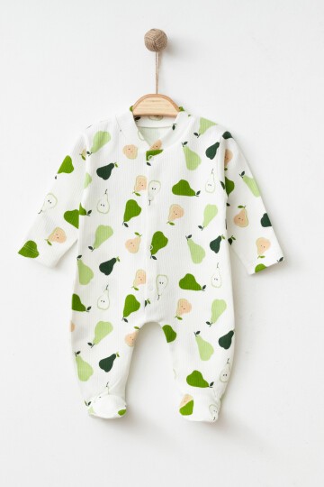 1-3-6 AY ARMUT DESENLİ PATİKLİ TULUM BEYAZ