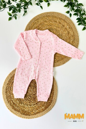 1-3-6 AY ÇİÇEK DESENLİ MANŞETLİ TULUM