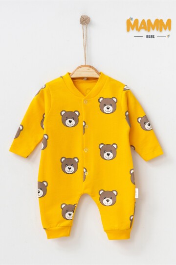 1-3-6 AY SEVİMLİ AYICIK DESENLİ MANŞETLİ TULUM