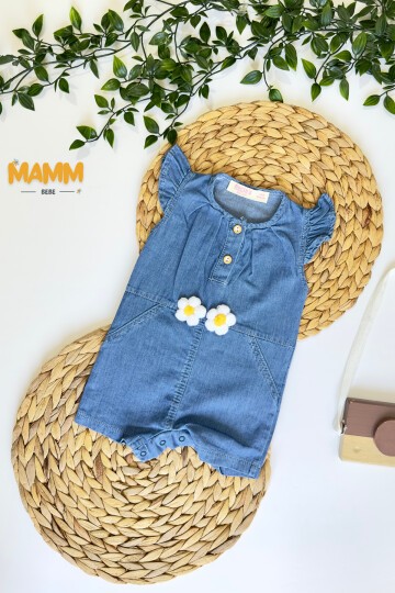 3-12 AY PAPATYA FİSTOLU KOT ŞORT TULUM