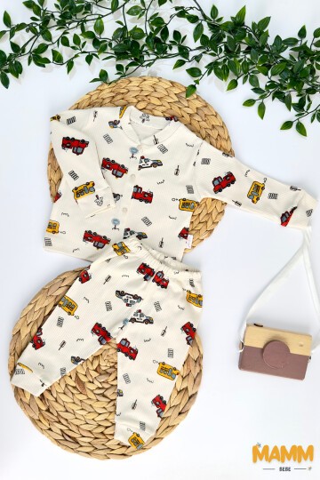 3-6-9 AY ARABALI PİJAMA TAKIMI EKRU