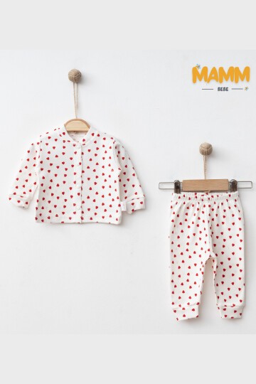 3-6-9 AY RAPOR KALP PİJAMA TAKIMI BEYAZ