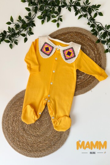 3-6 AY ÖRGÜ YAKALI TULUM SARI