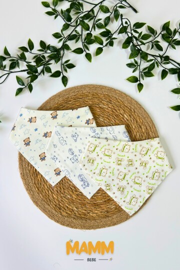 3LÜ KARIŞIK DESENLİ FULAR ÖNLÜK