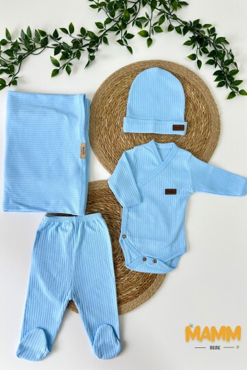 4LÜ HASTAHANE ÇIKIŞ SETİ MAVİ