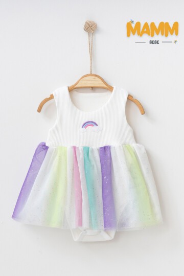 6-12-18 AY GÖKKUŞAĞI BODY ELBİSE BEYAZ