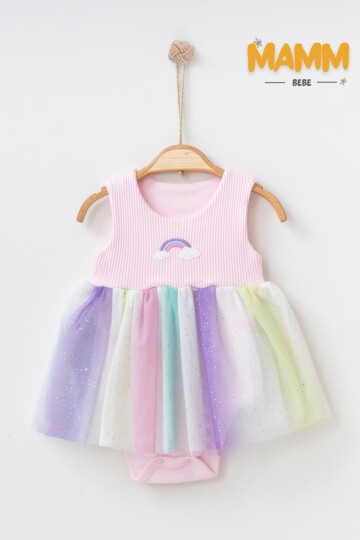 6-12-18 AY GÖKKUŞAĞI BODY ELBİSE PEMBE