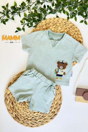 6-18 AY SUZİNE AYICIK ŞORTLU 2Lİ TAKIM YEŞİL