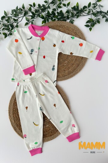 6-24 AY ÇITÇITLI PİJAMA FUŞYA MEYVE