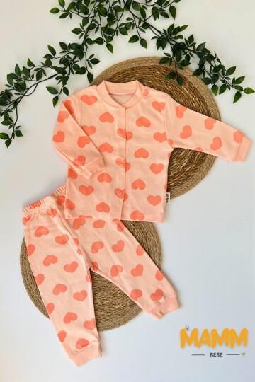6-24 AY KALP DESEN PİJAMA TAKIMI TURUNCU