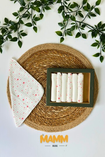 7Lİ AĞIZ SİLME MENDİLİ KIRMIZI YILDIZ