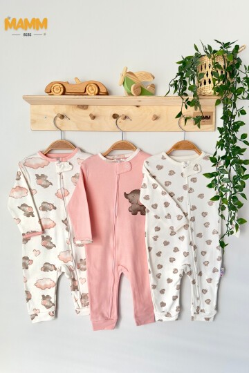 9-18 AY FERMUARLI FİL BASKILI TULUM