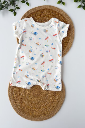 9-36 AY TAŞIT DESENLİ ŞORT TULUM